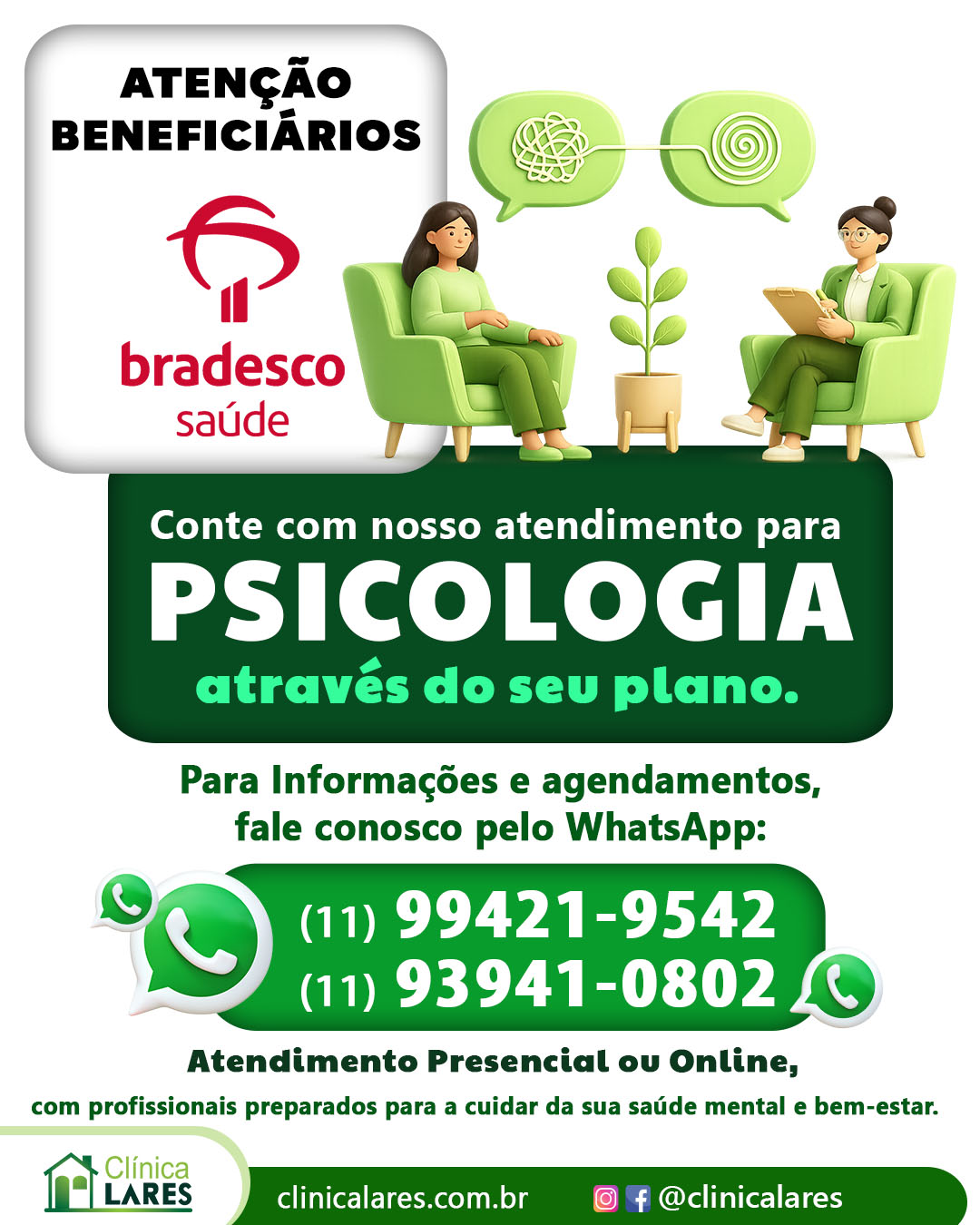 Atendimento psicológico bradesco saude