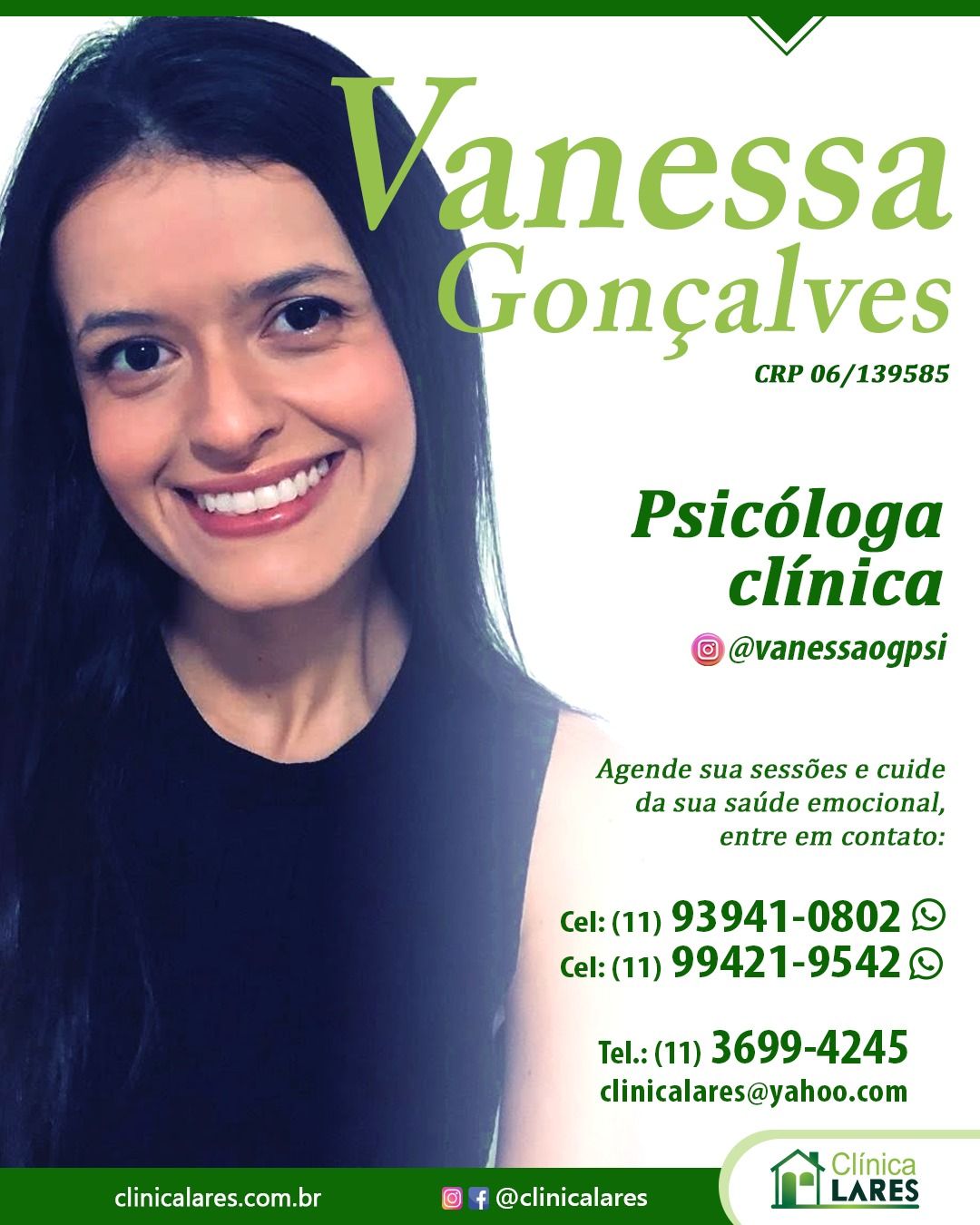 Vanessa Gonçalves - Psicóloga Clínica